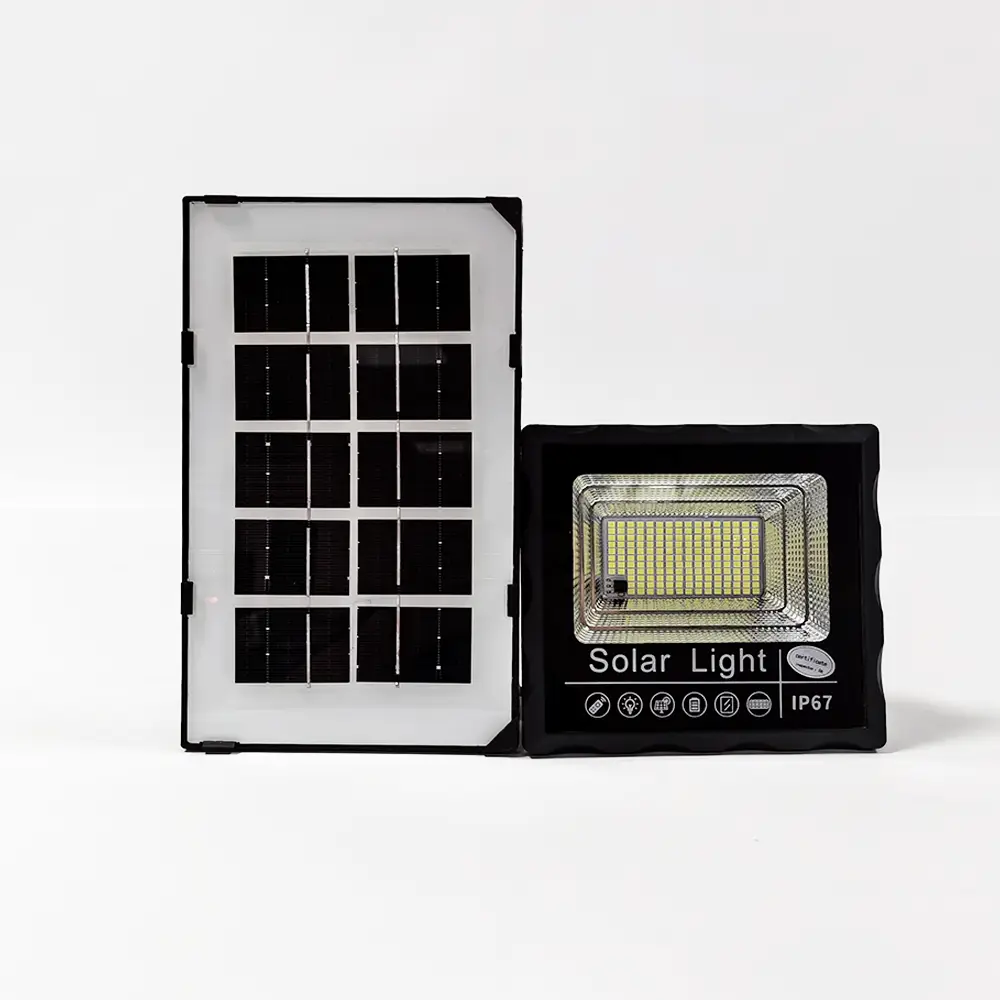 J-45 solar flood light, lamp head with separated solar panel