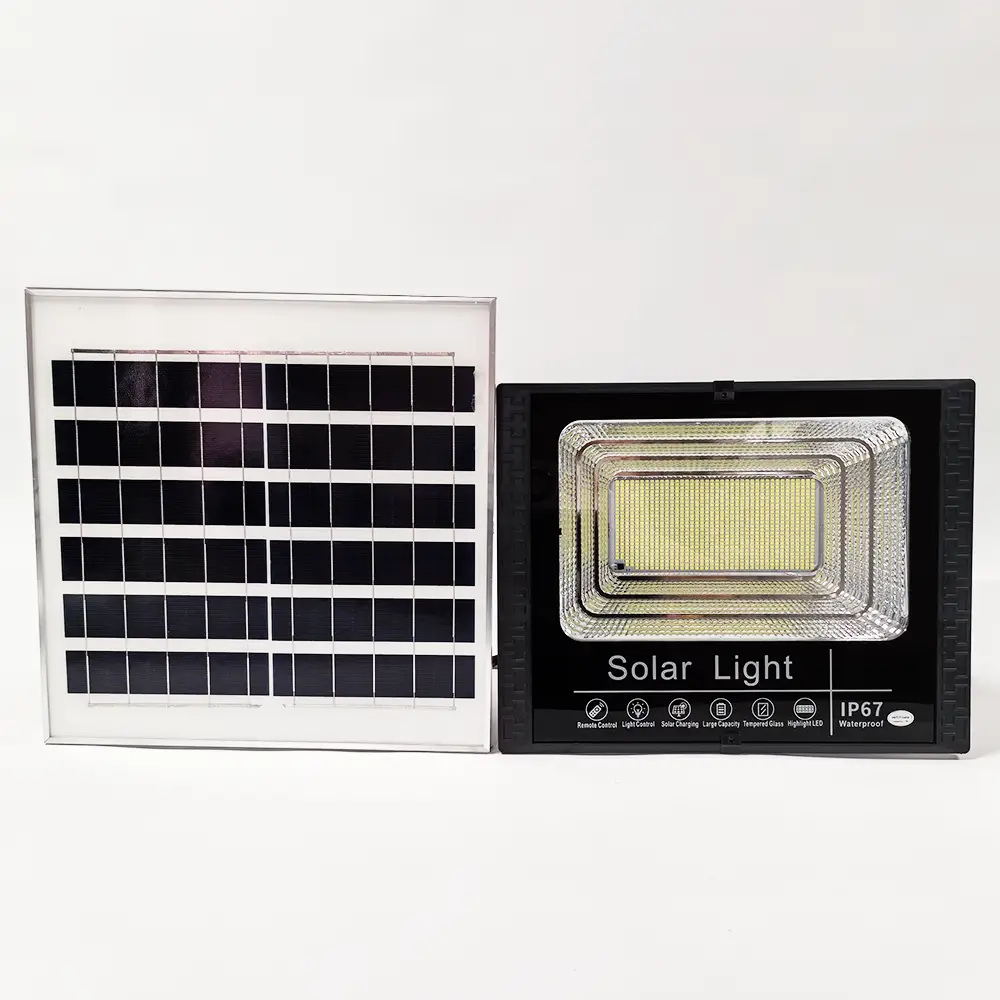 J-800 solar flood light, lamp head with separated solar panel