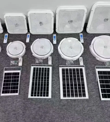 Wall‑mount solar ceiling suction lamp, solar charging indoor ceiling light for house